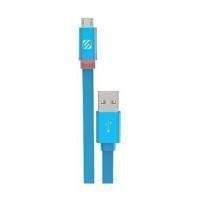 Scosche (0.9 M) Flatout Charge And Sync Cable With Charge Led Indicator For Micro Usb Devices (blue)