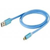 Scosche (0.9 m) flatOUT LED Micro Reversible Charge and Sync Cable for Micro USB Devices (Blue)