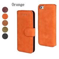 Scrub PU Leather Full Body Cover with Stand and Card Slot for iPhone 4/4S (Assorted Color)