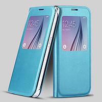 screen visible pu leather full body case for samsung galaxy s6 assorte ...