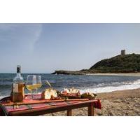 Scenic Route Along an Ancient Roman Road with Aperitif at Sunset on the Sea