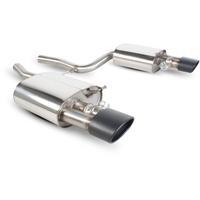 Scorpion Exhaust Rear Silencers Only Twin Evo R BLK - Audi RS4 4.2 V8 B7 06-08