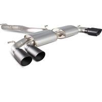 scorpion exhaust cat back non valved quad daytona blk audi s3 20t 8v 3 ...