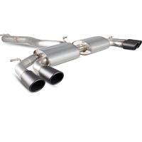 scorpion exhaust cat back non valved quad monaco blk audi s3 20t 8v 3  ...