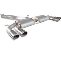 scorpion exhaust cat back non valved quad monaco audi s3 20t 8v 3 salo ...