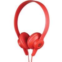 scosche lobedope on ear headphones red