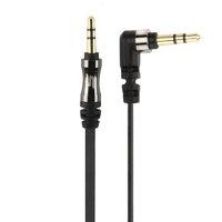 scosche flatout audio cable black with one straight 35mm connector and ...