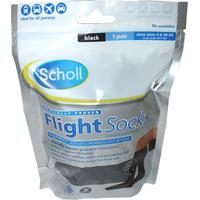 scholl flight socks black 3 6