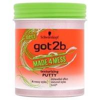 schwarzkopf got2b made4mess texturizing putty 100ml