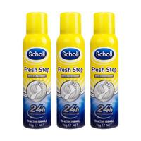 Scholl Fresh Step Foot Spray 150ml - Triple Pack