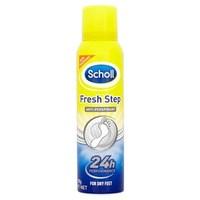 scholl fresh step antiperspirant 24h protection foot spray 150ml