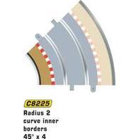 Scalextric C8225 Radius 2 Inner Border/Barrier 45 degree