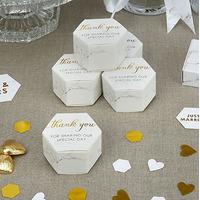 Scripted Marble Favour Boxes - 10 Pack