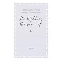 Scalloped Edged Evening Invitations - 10 Pack