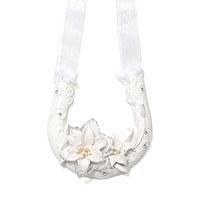 Sculptural White Tiger Lilies Lucky Horseshoe