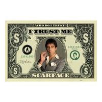 scarface dollar bill 24 x 36 inches maxi poster