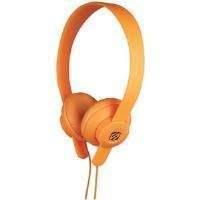 scosche lobedope on ear headphones orange