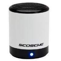 scosche boomcan bt wireless bluetooth portable mini speaker white