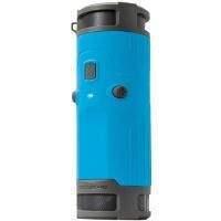 scosche boombottle rugged wireless portable speaker blue and grey