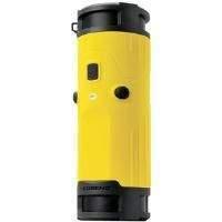 scosche boombottle rugged wireless portable speaker yellow and grey