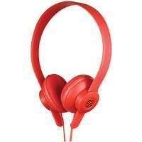 scosche lobedope on ear headphones red