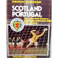 scotland v portugal european championship qualifier 26th march 1980