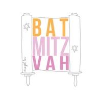 scroll bat mitzvah card