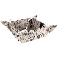 Script Tie Fabric Bread Basket (Single)