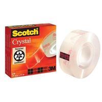 Scotch Crystal 600 (19mm x 33m) High Clarity Long-life Hand-Tearable Adhesive Tape (Clear)