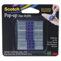 Scotch Pop-Up (19mm x 50mm) Tape Strips Refills Satin (1 x Pack of 3 Pads/75 Strips per Pad)