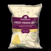 scott farms cheddar cheese chive sweet potato chips 40g