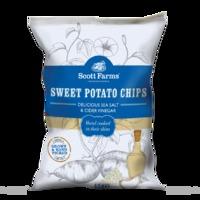 scott farms sea salt cider vinegar sweet potato chips 40g