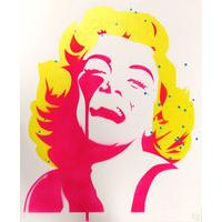 screaming marilyn cyan magenta yellow by pure evil