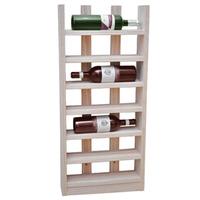 scallop wine rack pine 6 bottle