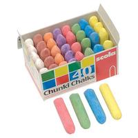 scola as29 chunki chalks assorted box of 40