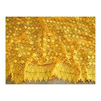 scalloped edge couture bridal heavy guipure lace fabric yellow