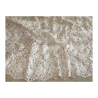 scalloped edge couture bridal heavy guipure lace fabric cream