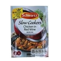 Schwartz Slow Cookers Chicken In Red Wine