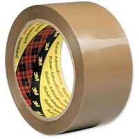 scotch low noise 48mm x 66m packaging tape buff 1 x pack of 6