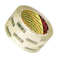 Scotch Packaging Tape (48mm x 66m) Clear Low Noise Pack of 6