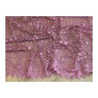 Scalloped Edge Couture Bridal Heavy Guipure Lace Fabric Rose Pink