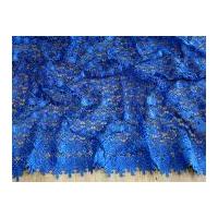 scalloped edge couture bridal heavy guipure lace fabric royal blue