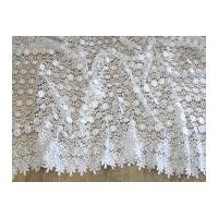 Scalloped Edge Couture Bridal Heavy Guipure Lace Fabric White