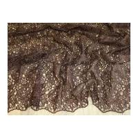 scalloped edge couture bridal heavy guipure lace fabric brown