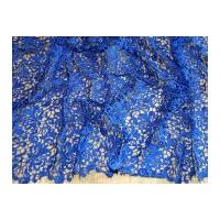 scalloped edge couture bridal heavy guipure lace fabric royal blue