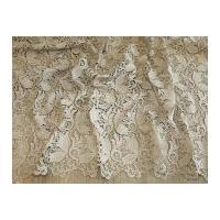 Scalloped Edge Couture Bridal Heavy Guipure Lace Fabric Gold