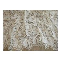 scalloped edge couture bridal heavy guipure lace fabric ivory