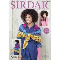 scarf and shawl in sirdar colourwheel 8029