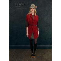 Scarlet Shawl Collared Vest in Louisa Harding Esquel (L2-04)