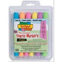 scribbles dual tip permanent fabric markers pack of 6 233979